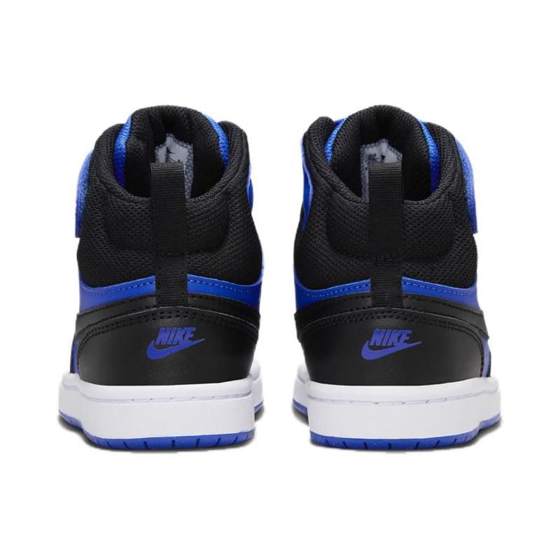 Nike Anti-Slip Wear-Resistant Mid-Top Kids' Skateboarding Shoes Blue Black Children Aged 3-7 Years Old Sneakers CD7783-404