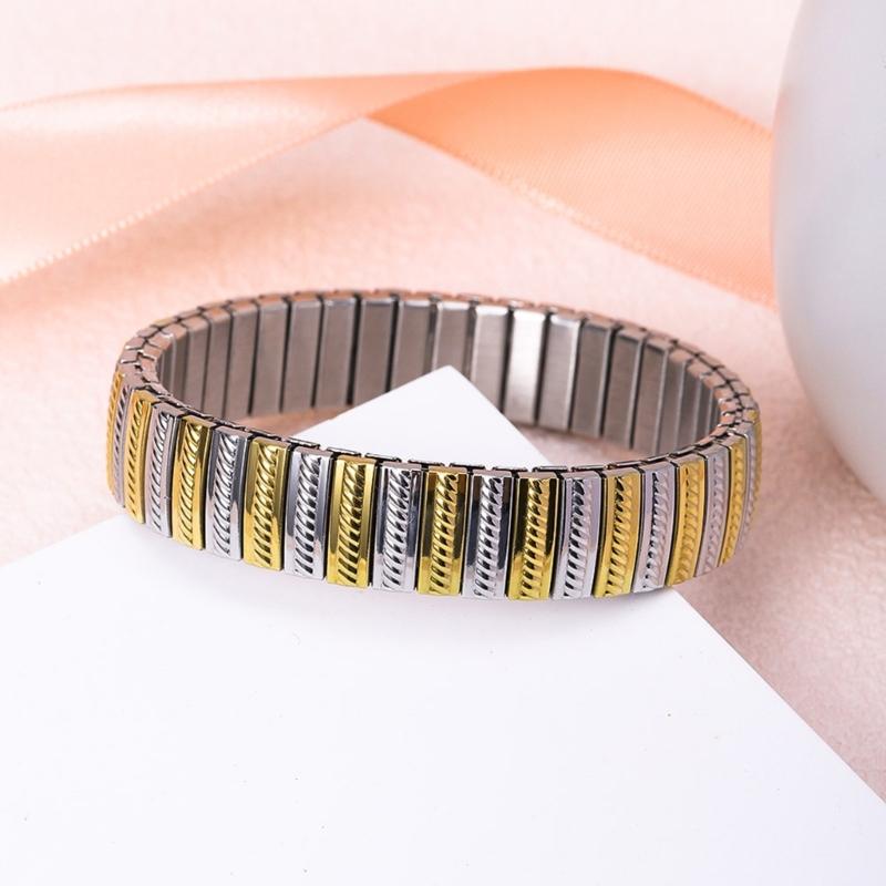 Elegant Adjustable Bracelet Jewelry Adjustable Bracelet In Stainless Steel Eye Catching Elastic Wrist Chain Ornament
