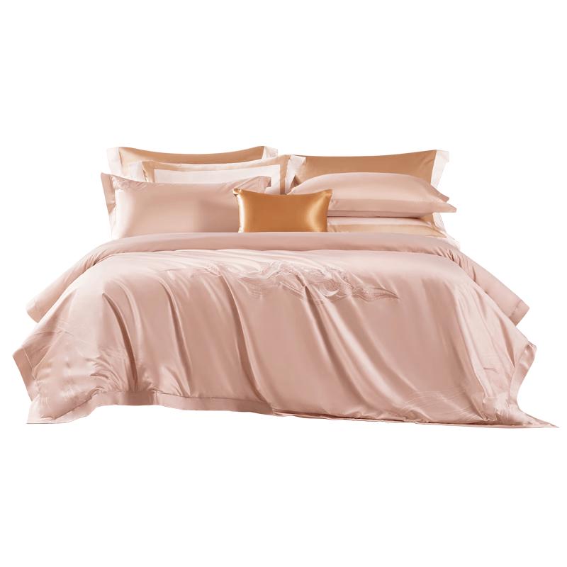 Fuanna 120S Long-Staple Cotton Sateen 4-Piece Bedding Set