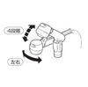 SANEI Spray Mixer Faucet for Hair 50cm No Rubber Two-Valve Washing, Shower/Straight Switch, Hose, Stopper, K37100-W