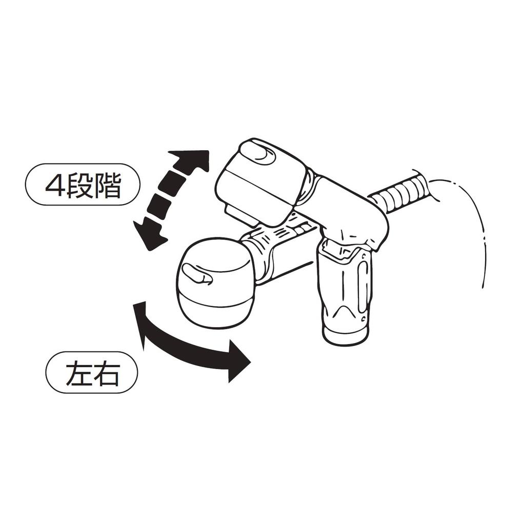 SANEI Spray Mixer Faucet for Hair 50cm No Rubber Two-Valve Washing, Shower/Straight Switch, Hose, Stopper, K37100-W