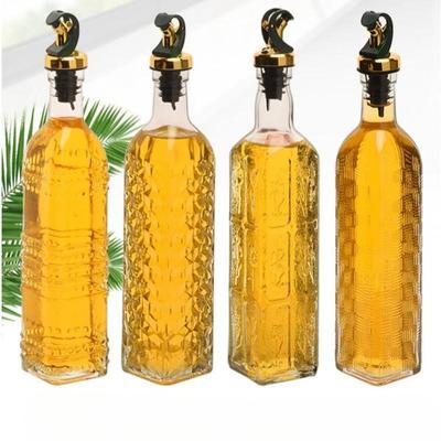 Şeffaf Cam Zeytinyağı Şişesi, Sızdırmaz, Mutfak Baharatı, Soya Sosu, Sirke Pres Tipi, Cruet Barbekü Şişesi, 500ml