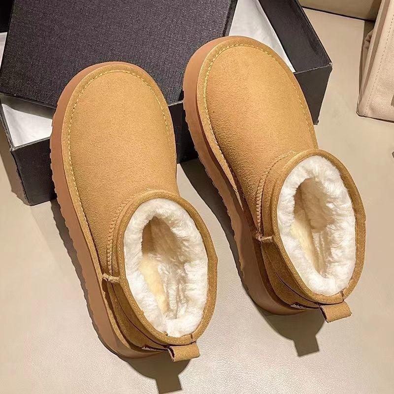 Thick-soled non-slip snow boots 22 years old new winter warm bread shoes piled and thickened cotton shoes
