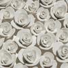 Ceramic Hand-made Petal Pendant Background Wall Decoration Embossed Rose Hanging Picture Adornment Home Accessories