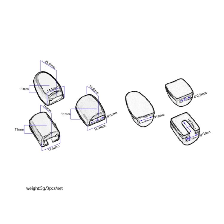 3x Practical Saxophone Thumb Rest Saxophone Palm-Key Risers Thumb Rest Cushion