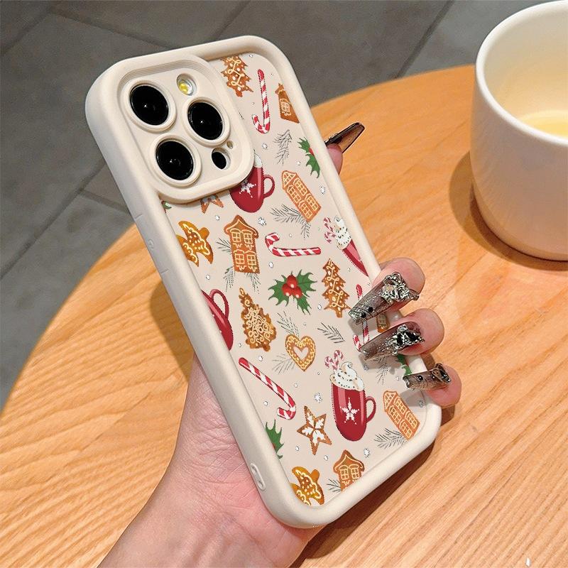 Christmas Candy Picture for iPhone16ProMax Apple 15/14Pro Mobile Phone Case 13 Anti-drop 12 Advanced 11