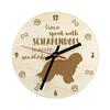Schapendoes, Dutch Sheepdog, Nederlandse Schapendoes - Clock with Dog, Wooden Clock with Engraving, Personalised Clock by
