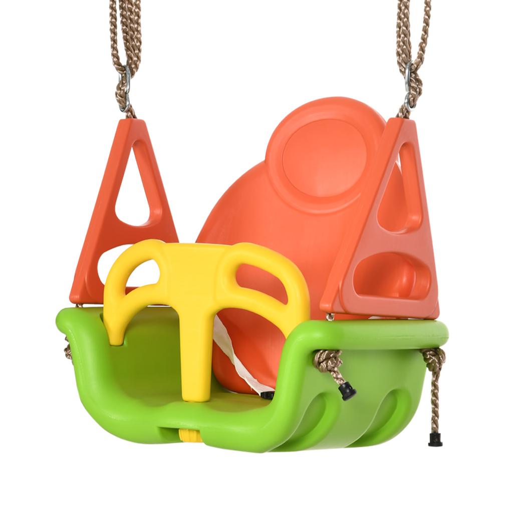 3-in-1 Baby Swing, Safety Belt, Length-Adjustable Ropes, for Indoor and Outdoor, Green, 48 X 34 X 180 Cm
