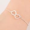 Boho Bling Hollow Out Love Foot Chain\ Zinc Zinc Alloy Leg Chain Classic Double Heart Anklet  Ladies