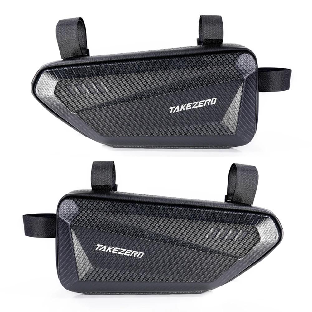 1.5L Motorcycle Frame Hard Shell Side Bags Universal Bike Frame Front Tube Bag Waterproof Large Capacity Cycling Accessories