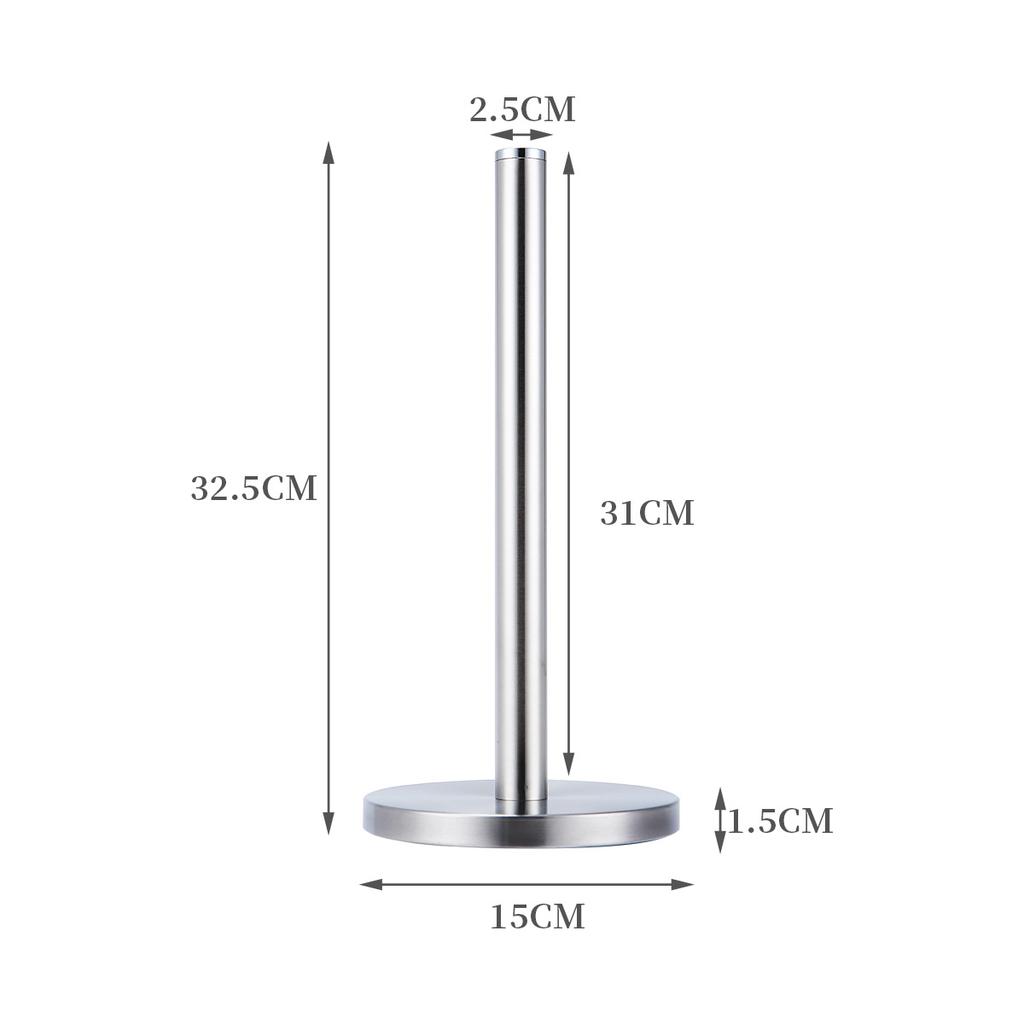 Stainless Steel Stand Paper Towel Holder with Weighted Base Kitchen Roll Holder Paper Towelholder for Kitchen and Bathroom