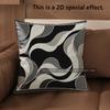 2D Abstract Black And White Pattern Pillow Covers Pattern Cushion Cover Suitable For Sofa Bedroom Car Pillow Cover