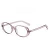 Tr90 Oval Eyeglasses Frame With Blue Light Blocking For Casual Daily Wear