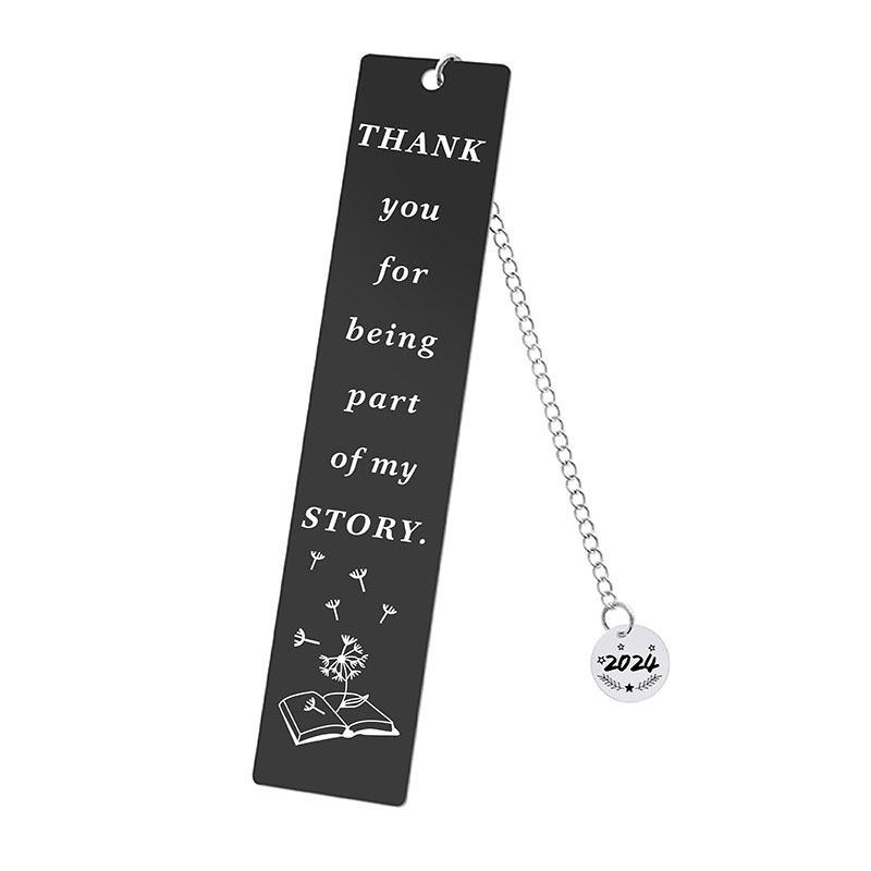 2024 Teacher's Day Engraved Round Pendant Bookmark - Student & Teacher Souvenir Gift