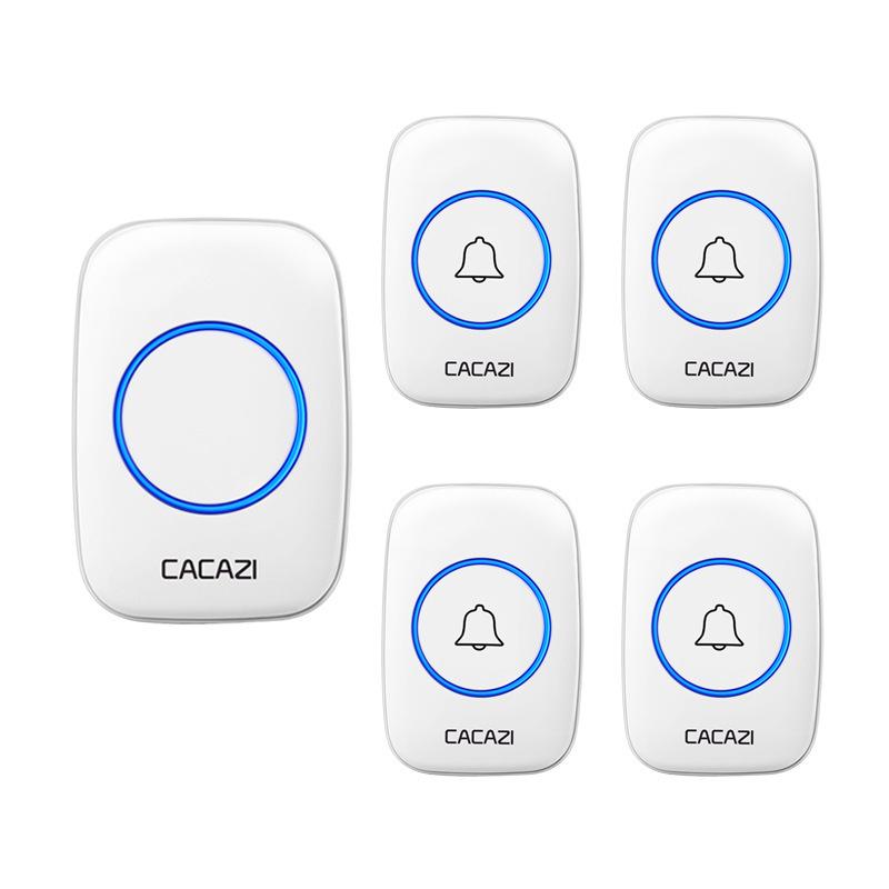 Battery-Operated Waterproof Wireless Doorbell & Flashing Elderly Pager