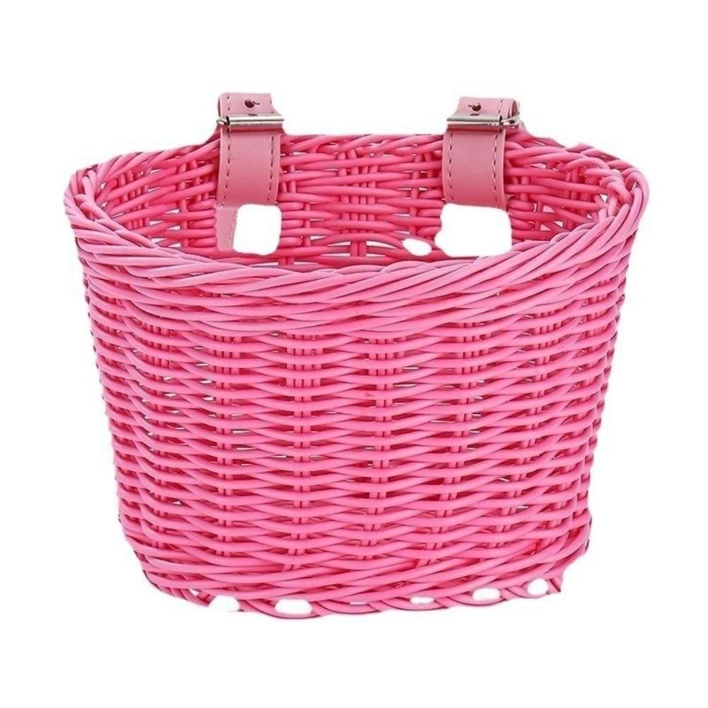 10 Kleuren Kinderfietsmand Rotan Vlechtwerk Retro Geweven Fietsmand Fietsaccessoires