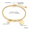 Women Jewelry 18K Gold Travel Bracelet Curb Link Chain Cross Moon Zircon Charm Bracelet
