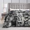 Rauw Alejandros  Flannel Blanket  Super Warm Throw Blanket for Couch Chair Travel Office Graphic Bedspread Sofa Bed Cover