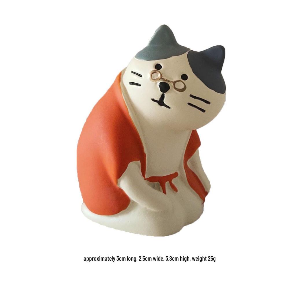 Japanese Cat Zakka Car Ornament - Cute Photo Decorative Mini Resin Craft