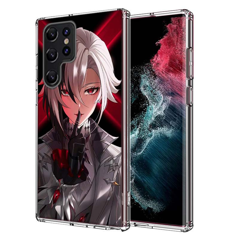 Arlecchino Genshin Impact Capa Phone Case For Samsung S26 Ultra S25 Edge Galaxy S23 S21 S20 S24 FE S22 S10 Plus Cover Clear TPU