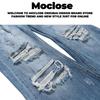 Moclose Retro Washed Cat Whisker Ripped Micro Flare Wide-Leg Jeans Unisex