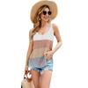 Spring and Summer Fashion Round Neck Camisole Color Blocking Top Undershirt Women Vest