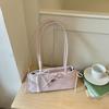 2026 Trendy Women's Polka Dot Bow Single-Shoulder Baguette Bag