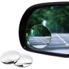 2Pcs 360° Rotating Car Blind Spot Mirror Round Adjustable Car Rearview Sucker Mirror Convex Wide Angle Rearview Auxiliary Mirror