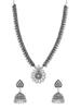 Set di gioielli collana tradizionale in argento argento ossidato per donna