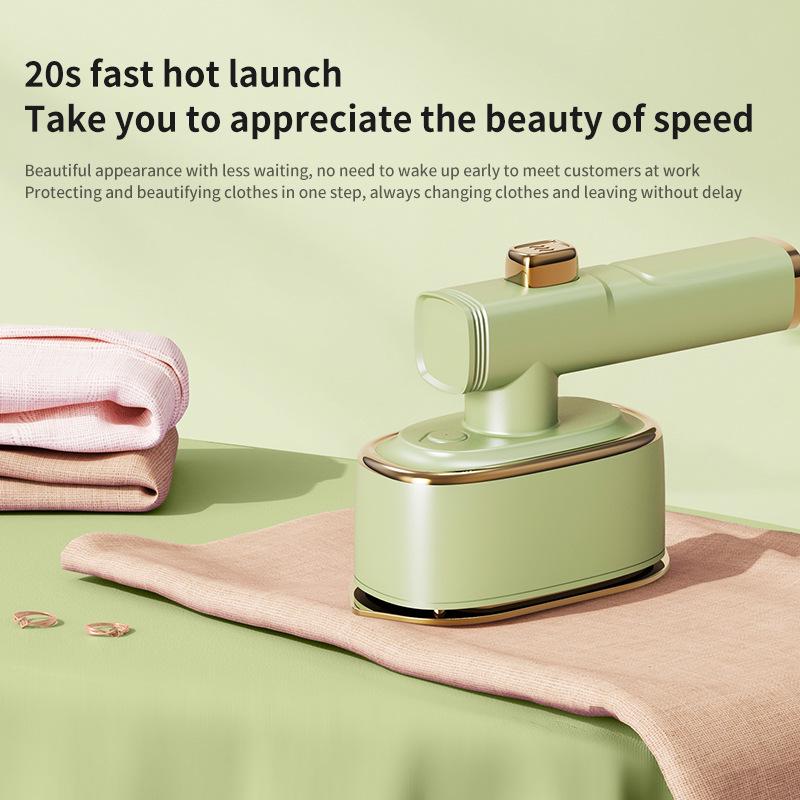 Portable 1200W Handheld Garment Steamer with Ceramic Panel for Quick Wrinkle Removal and Home Use.