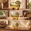 Sheep Change Bank with Embossed Pattern Textured Finish Ornament Compact for Entryway, Living