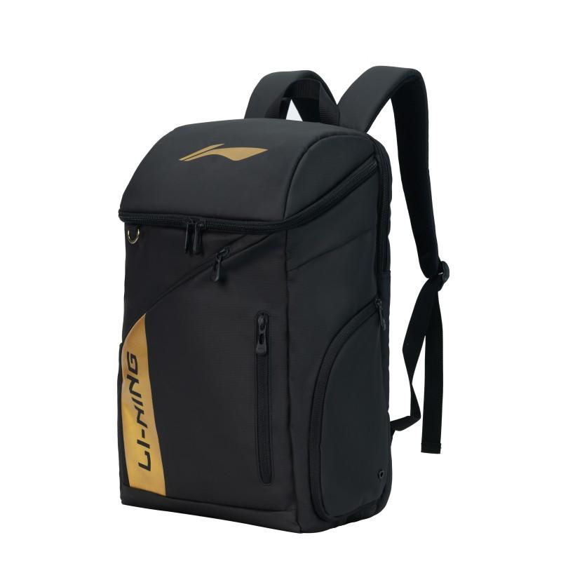 New LiNing Polyester Backpack Regular Unisex Black Gold ABSU585-1