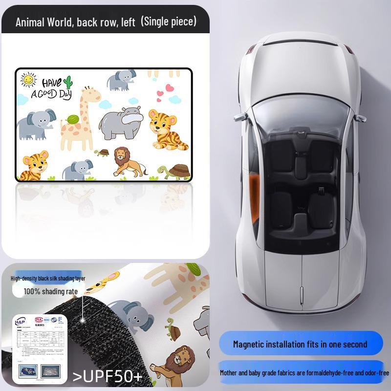 Magnetic Car Sun Shade Curtain for Baby - Side Window Sun Block & Privacy Protection