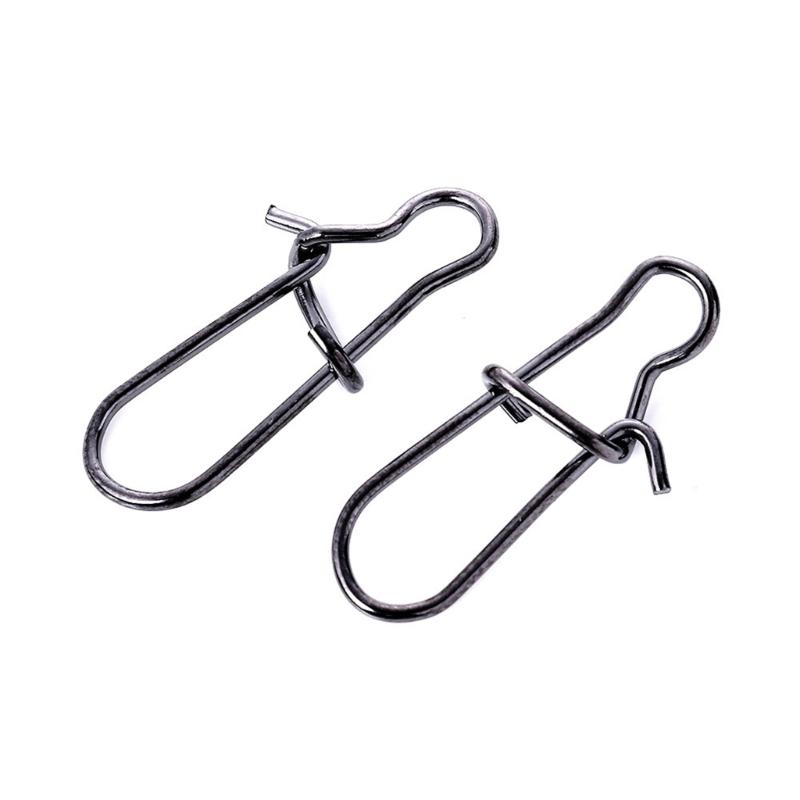 50Pcs Fishing Lures Connector High Strength Fishing Snapping Swivels Hook Snapping Pin Easy Snapping Fishing Hook