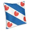 Friesland Flag Square Pillow Case Polyester Cushions for Sofa Netherlands Dutch Holland Fashion Cushion Covers