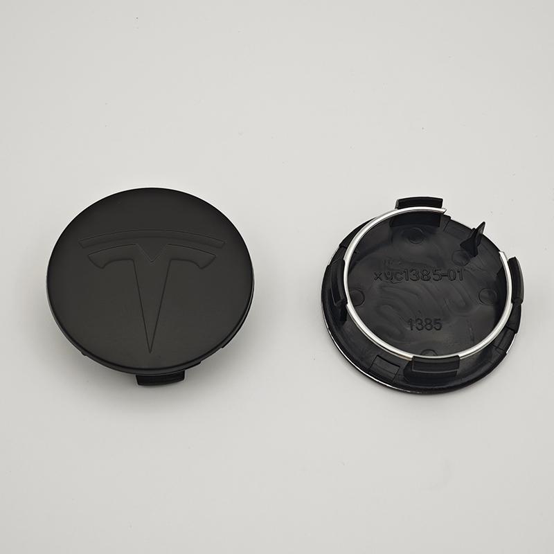 4 stuks 56 mm Mat Zwart Auto Wielnaafdop Embleem Originele Velgen Naafkap Logo Voor Tesla Model 3 Y X S Auto Accessoires