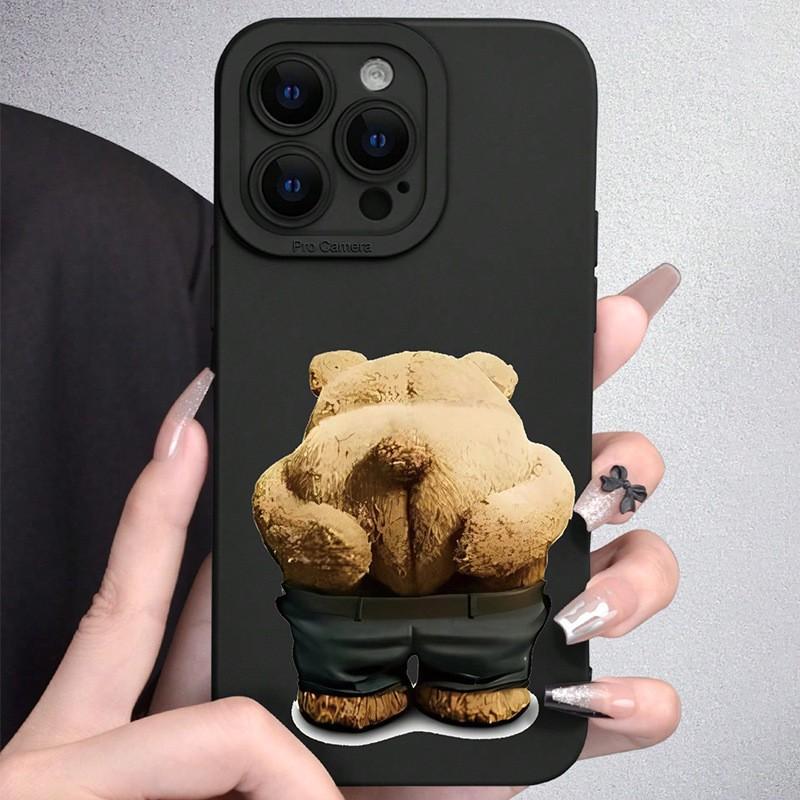 INS style compatible with iPhone 15 Pro Max case 1617, iPhone 12 Teddy Bear, 1413 protective case 11 Pro