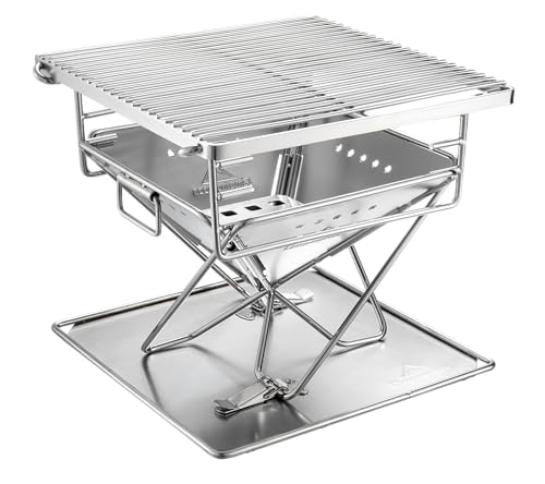 CAMPING MOON Tabletop Grill, Bonfire Stand, XS, Compact, with Canvas Case, X-MINI-Pro