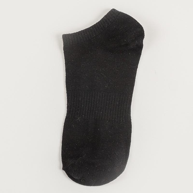 Unisex Black & White High-Elastic Mid-Calf Sports Cotton Socks