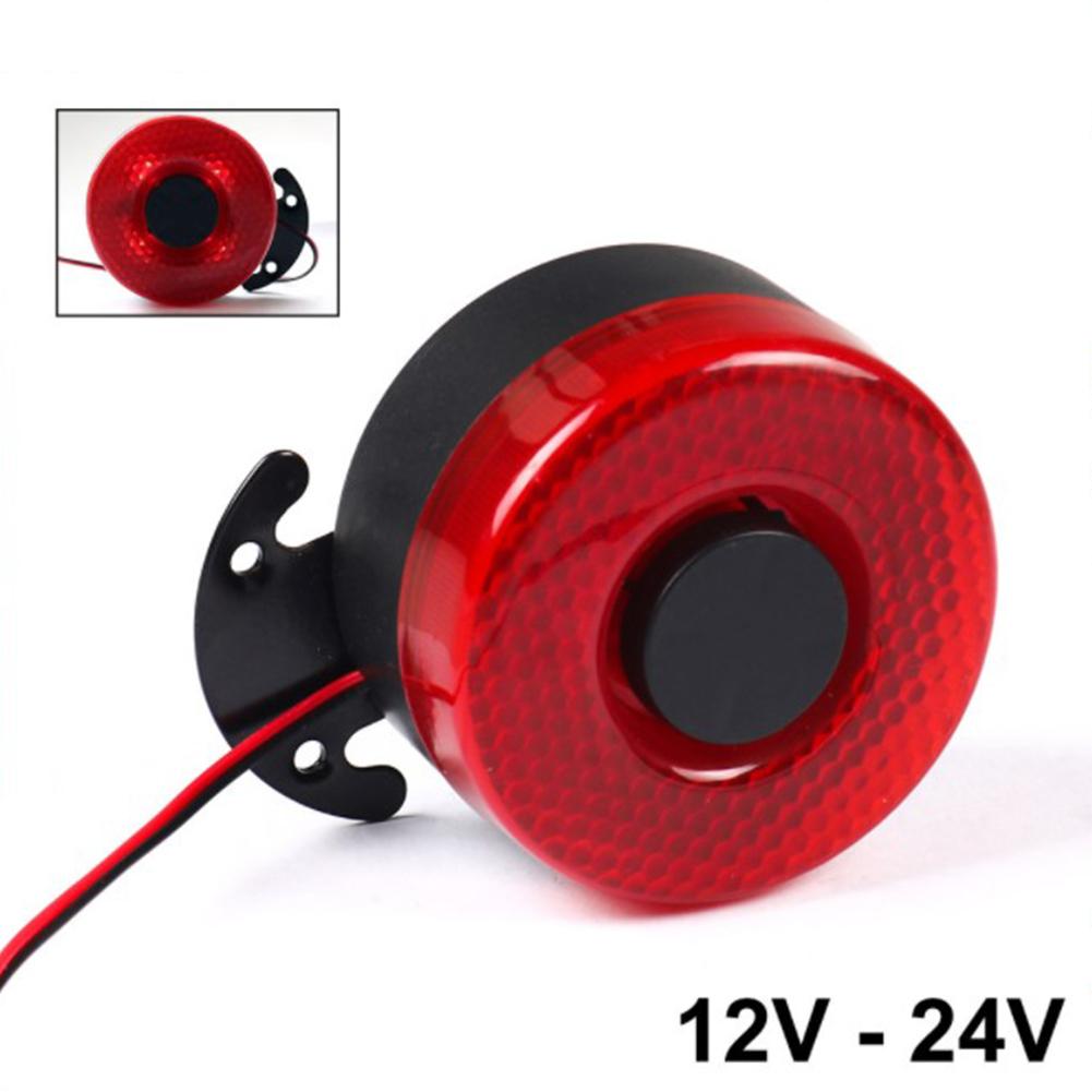 Rückfahrwarner Hupe Zubehör Piepton Modifizierte Teile Kunststoff Rot&Schwarz Ersatz Mit LED-Licht 12-24V