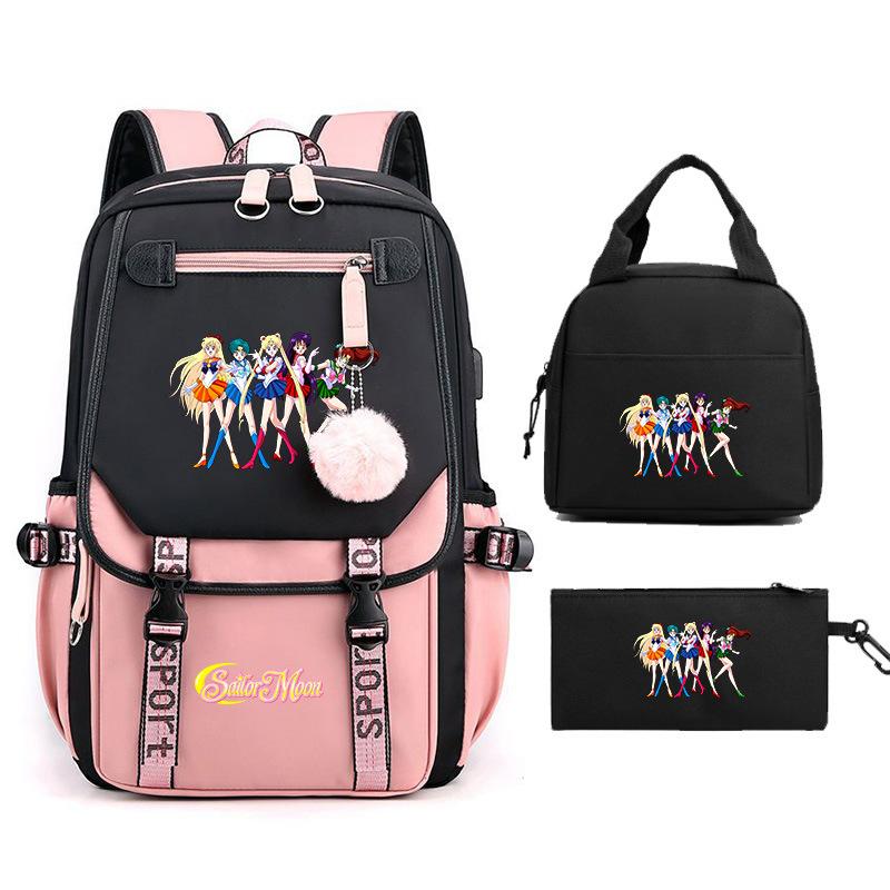 Sailor Moon Cartoon Elementary School Bag Lightweight Junior High School Backpack Women's Large Capacity Travel Bag