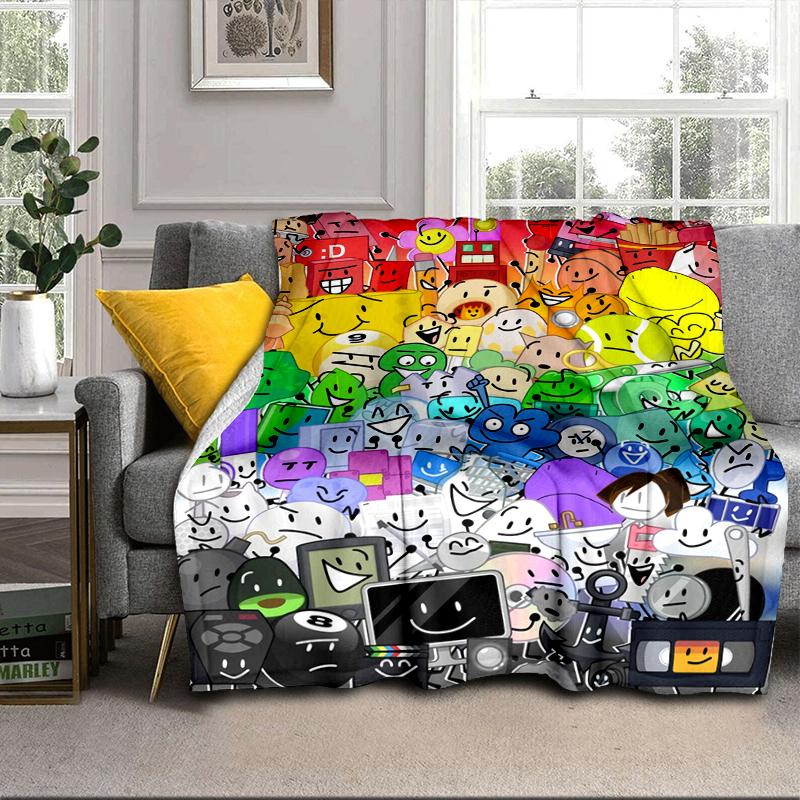 Colorful Dream Island Collage Blanket Flannel Blanket for bed, sofa, Camping, Hiking, Picnic Essentials, gift for family Fan gifts