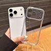 Drop-Proof Transparent Solid Color Phone Case for iPhone 13-17 Pro Max, Full Coverage, European American Style