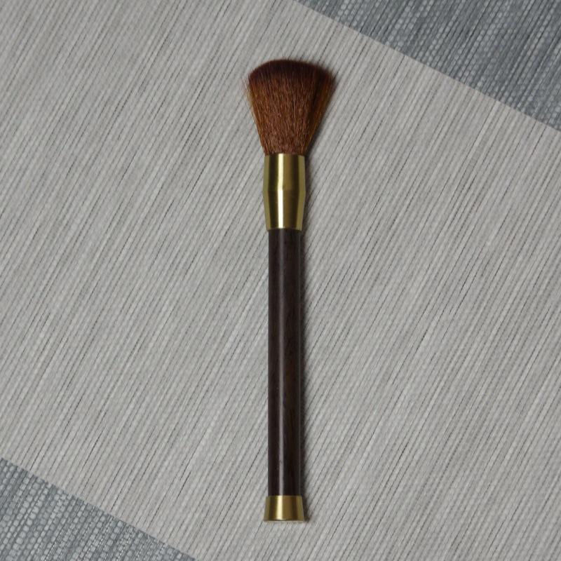 Brass Tea Ceremony Gentlemen Set: Solid Wood Accessories with Tea Tongs, Spoon, Knife, Fork, and Brush
