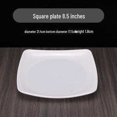 Assiette carrée commerciale en mélamine