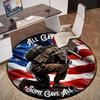 1pc Soldier Flag Round Chair mat office Area Rug - Non-Slip, Floor Mat for Office, Bedroom, Ideal home decor gift c0112024