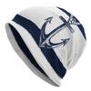 1 Stück Herren Maritime Anker & Seil Strickmütze - Retro Blau & Weiß Maritime Mütze, Leicht -Saisonmütze Geeignet für Outdoor, Schulanfang, Valentinstag