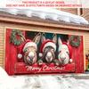1pc Large and interesting Christmas garage banner - three donkeys wearing Santa hats, a Merry Christmas sign