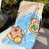 Cartoon Capybara Summer cute Towel Quick Drying Beach Towels Are Suitable For Swimming Pools Camping Yoga And The Gym