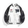 Autumn new embroidered leather jacket fashion trend versatile baseball jacket motorcycle suit student jacket men